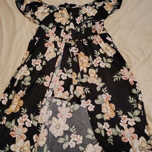 SHEIN Curve Floral Off-The-Shoulder Maxi Romper - 4XL